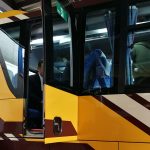 大型貸切バス非常口脱出訓練in京都